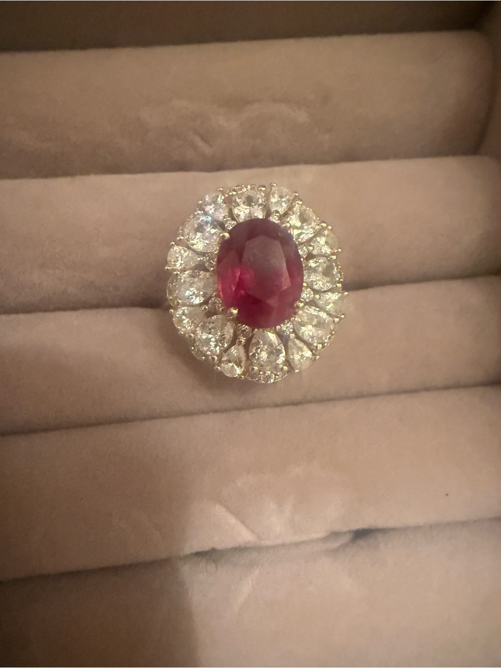 2.5-Carat Sterling Silver Ruby Ring
